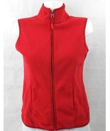 Danskin Ladies red zipper vest small (4/6) Bin25#8 - £23.12 GBP