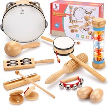 Oathx Kids Musical Instruments, Wooden Sensory Musical Toys For Toddlers - £37.12 GBP