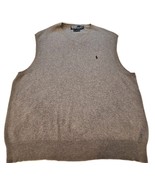 Polo Ralph Lauren Sweater Vest Mens XL Gray Pima Cotton Knit Pullover Pony - $521.34 MXN
