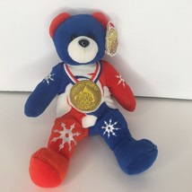 Olympic Winter USA Games 2002 Team Ring Beans Bean Bag Gold Medal Bear U... - £7.85 GBP
