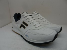 FILA Men&#39;s Low-Cut Dekalb Leather Athletic Sneaker White/Navy Size 13M - £22.35 GBP