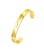 New Mens Nike Swoosh Logo Gold Bangle Wrist Bracelet One Size Fits All - €17,15 EUR
