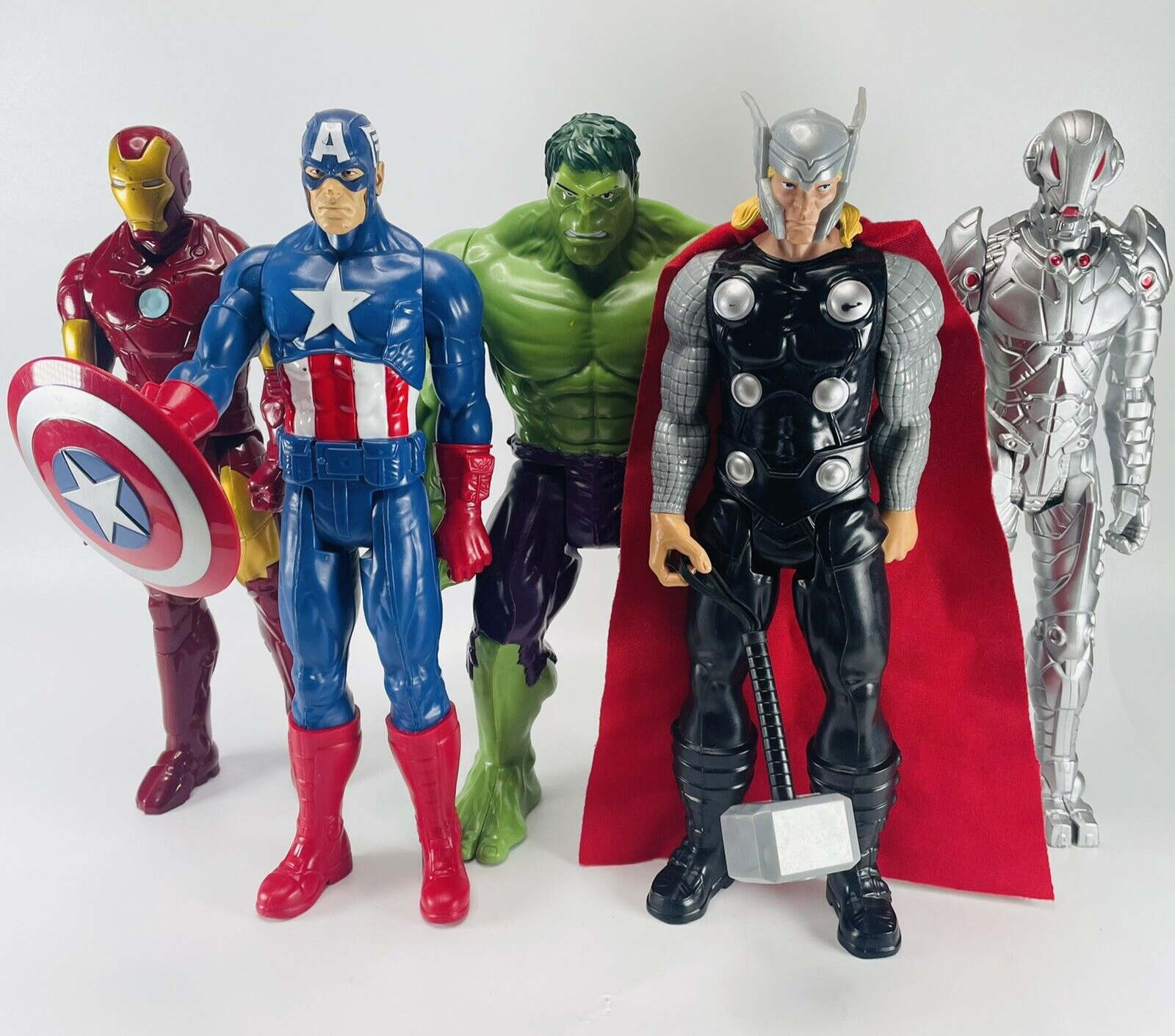 Marvel Titan Hero Lot 5 Action Figures 12 Inch Hasbro Hulk Thor Ultron Ironman - $44.05