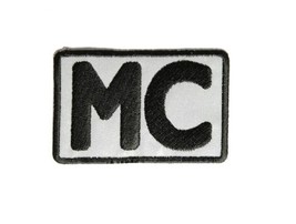 REFLECTIVE MC 3&quot; x 2&quot; iron on patch (3817) Motorcycle Club (J6) - £4.90 GBP