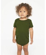 4-PACK American Apparel Infant Baby Rib Short Sleeve One-Piece Unisex 3-... - £7.58 GBP