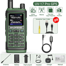 17 Pro GPS Walkie Talkie Long Range Air Band Wireless Copy Frequency Type-C Char - £67.95 GBP
