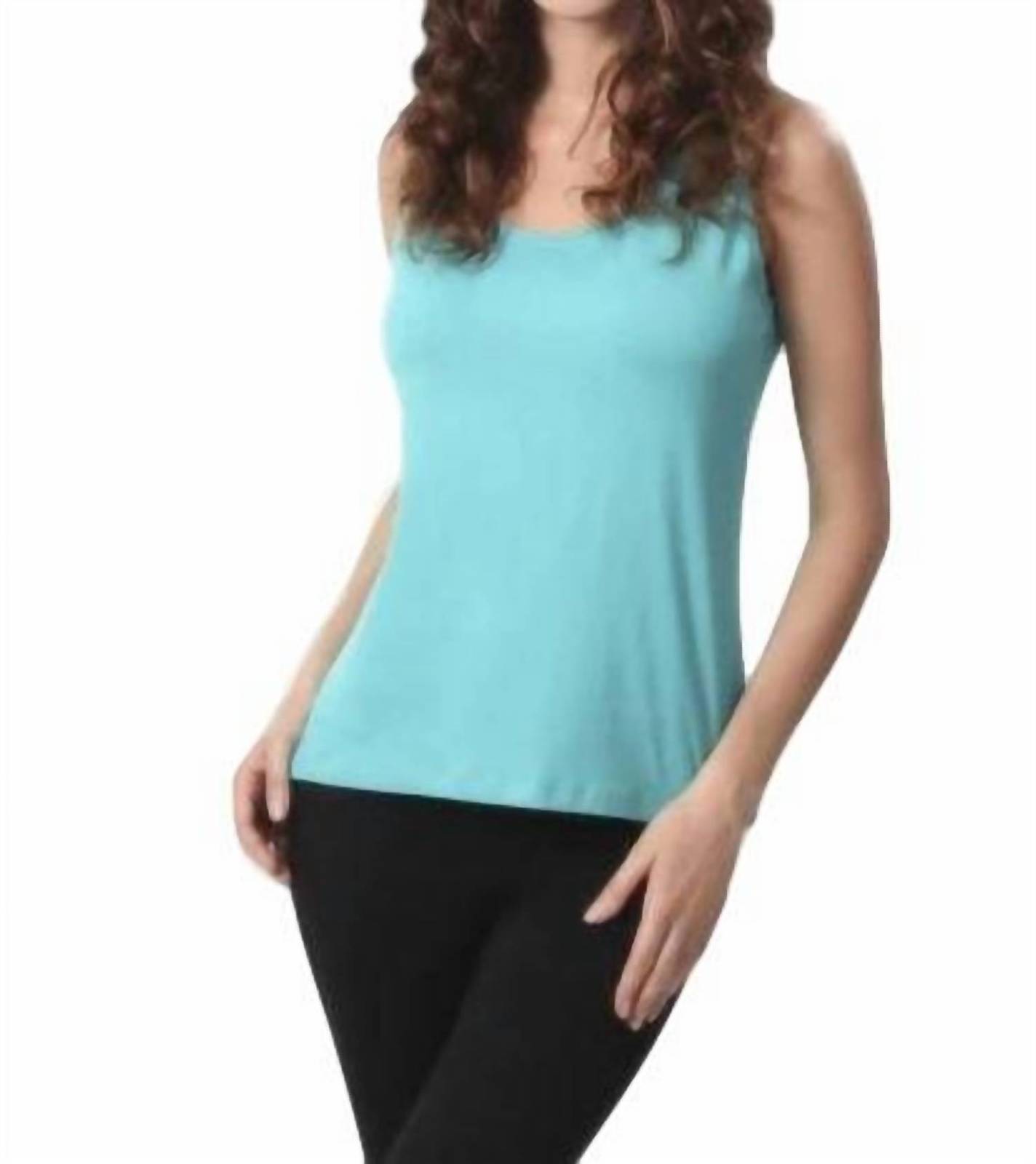Angel bra-friendly tank top Teal - $30.00