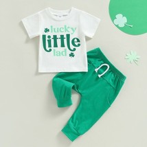 NEW St Patrick&#39;s Day Lucky Little Lad Boys Outfit Set - $10.99