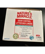 Nature&#39;s Miracle Litter Box Liners Odor Control Cat Fresh Scent Jumbo 7 Ct - $221.45 MXN