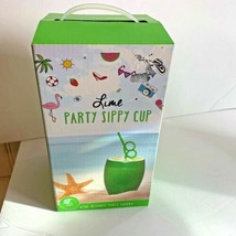 New Lime Shaped Party Sippy Cup With Straw BPA Free Party Favor - £10.07 GBP