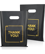 50 Pack Die Cut Plastic Shopping Bags with Thank You Logo 9X12 Merchandi... - £8.59 GBP