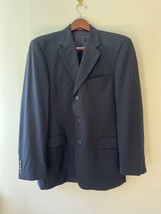 Hugo Boss Sz 40R Black Virgin Wool Blazer Suit Pockets has a FLAW - $1,121.30 MXN