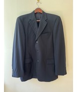 Hugo Boss Sz 40R Black Virgin Wool Blazer Suit Pockets has a FLAW - $1,121.30 MXN