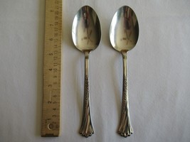 Lot of 2 Solid Serving Spoons 8.1&quot; Oneida SPRING GLEN Stainless Canada - $25.00