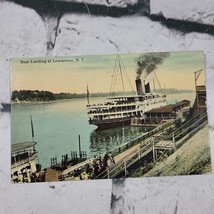 Boat Landing Lewistown New York Posted 1914 Vintage Postcard Passenger S... - $9.89