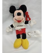 Vintage Disney Chicago Mickey Mouse Keychain Plush 6&quot; - $14.84