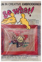 vtg 1969 Fun In Creative Embroideries &quot;So What!&quot; Humpty Dumpty Kit - $11.88