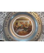 The Great American Revolution 6 PEWTER CERAMIC CENTER PLATES CANTON OH  - $3,481.10 MXN