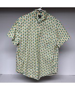 J Crew Flex Washed Button Up Shirt Mens XL Slim Fit Pineapple Print Hawa... - $24.38 CAD