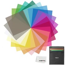 12"X 12" 30X30Cm 22Pcs Color Correction Gels Set Color Gel Filter Film + Carryin - £36.44 GBP
