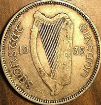 1935 Ireland 75% Silver Shilling Coin - £22.77 GBP