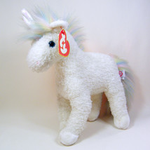 Ty Classic SPARKLES Unicorn White Plush Rainbow Mane &amp; Tail 1996 - £9.45 GBP