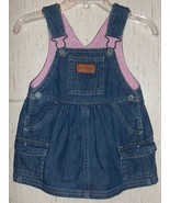 EXCELLENT BABY GIRLS OSHKOSH BLUE JEAN JUMPER DRESS  SIZE 6 Months - $21.67 CAD