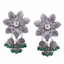 Oxidized Silver Plated Handmade Light Weight Bollywood Jhumka Jhumki Ear... - £15.01 GBP