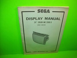Sega 20" Display Arcade Game Color MC-2000 TV Monitor Service Manual 200... - $14.57