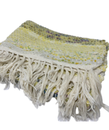 Woven Rag Rug Yellow 46&quot; x 30&quot; With Fringe - $18.99