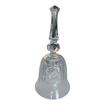 Vintage Lead Crystal Hand Cut Clear Glass Bell 6&quot; - £11.72 GBP