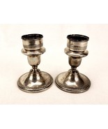 Set of 2 Sterling Candlesticks, Cement Weighted, w/Boboche Cups, Michael... - €59,97 EUR
