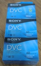 SONY Premium DVC Digital Video Cassette Tapes 6-Pack 60 Minutes Sealed - $45.75