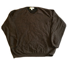 Tommy Bahama Sweater Mens L Brown Black Pullover V Neck Sweatshirt Thermal - £10.43 GBP