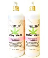 (2 Bottles) Hemp Plus Hemp Seed Oil &amp; Rosehip Oil Moisturizing Body Wash... - £22.45 GBP