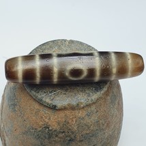 Unique pattern 3 eye sky earth eyes agate stone dzi bead amulet - $58.94
