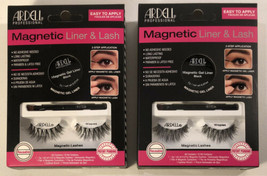 2 Sets Ardell Professional Magnetic Gel Liner &amp; Lash Kit Wispies New Reusable - £11.71 GBP