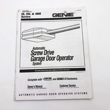 Genie Automatic Screw Drive Installation Owner&#39;s Manual IS, ISL, IMS Series - $10.40