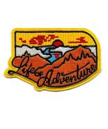 LIFE OF ADVENTURE IRON ON PATCH 3.5" Outdoor Travel Badge Embroidered Applique - $3.95
