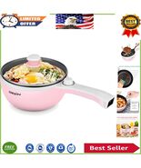 1.5L Electric Hot Pot in Pink - Non-Stick Portable Sauté Pan for Easy Co... - $103.50 CAD
