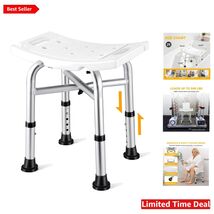 Lightweight Aluminum Shower Stool with 5 Height Adjustments - 3-Minute A... - $85.09