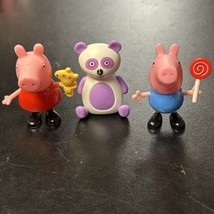 Peppa Pig Purple Panda Prize and George holding lollypop Carnival Figures - £11.62 GBP