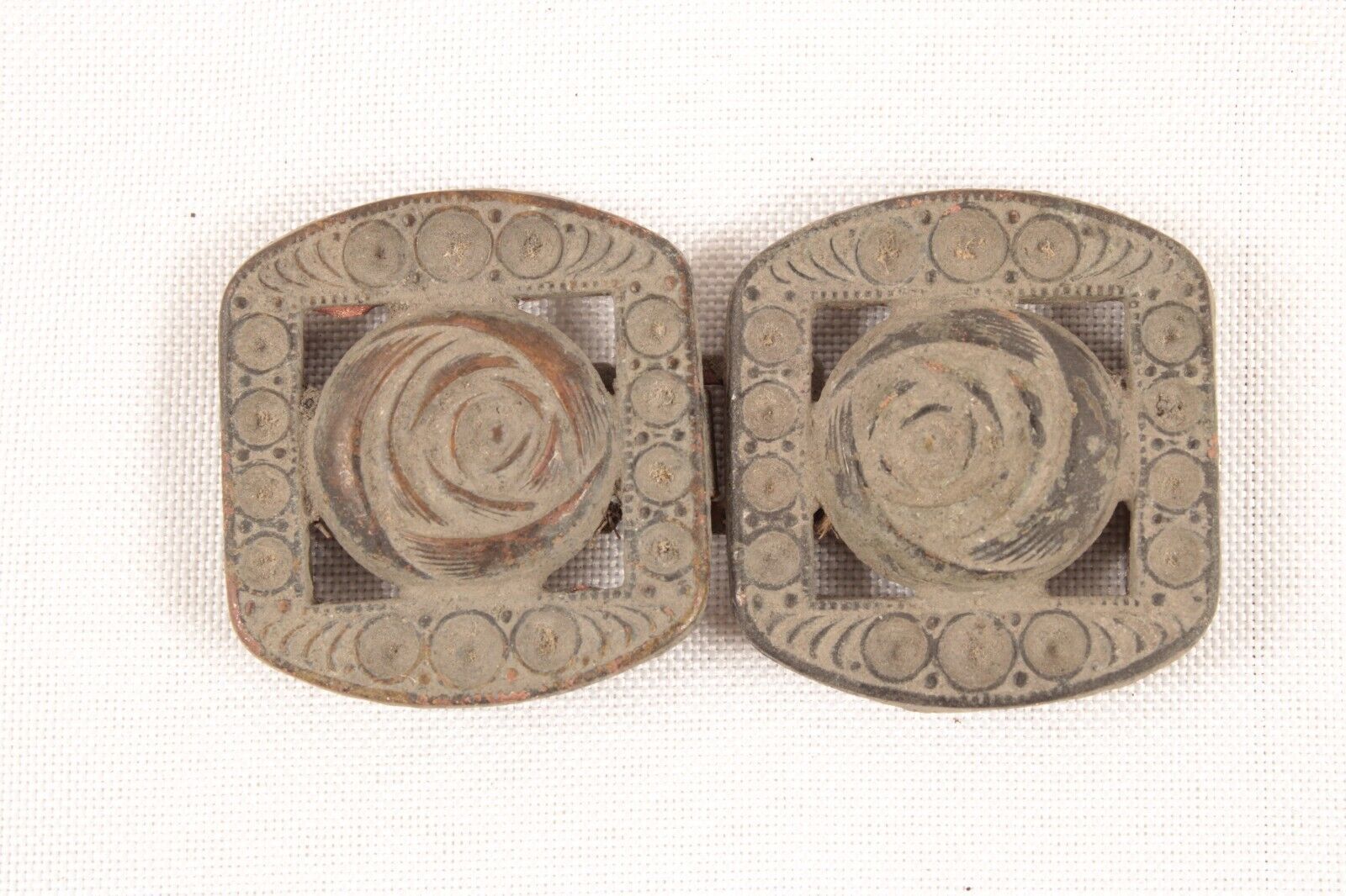 Antique Ladies Belt Buckle 2 Parts Takes 3/4 Inch Belt Material - $6.79