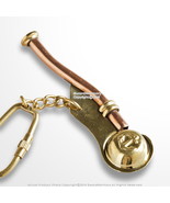 Handmade Brass Miniature Bosun Whistle Key Chain Ring Gift Souvenir - £7.76 GBP