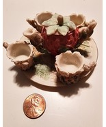 VTG Miniature 6 Piece Strawberry Themed Tea Party Set Doll House Fairy G... - $20.52 CAD