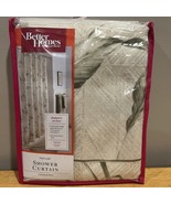 Better Homes &amp; Gardens FABRIC Palm Leaf Shower Curtain Tropical Green Brown - $33.93 CAD