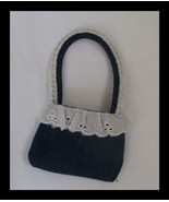 18&quot; Doll or Bear Denim &amp; Lace Purse 6-1/4&quot; Long x 3-1/4&quot; Wide - $9.45 CAD