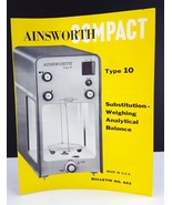 Vintage Ainsworth and Sons 1962 Compact Type 10 Balance Brochure Bulletin - $8.91
