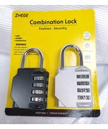 ZHEGE  2 Pack Zinc Alloy Combination Lock 3&quot;H x 2&quot;W - $20.56 CAD
