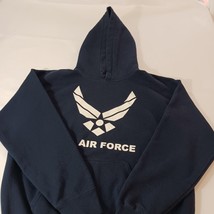 Gildan Dryblend US AIR FORCE Mens Blue Cotton Blend Hoodie Pullover Sweatshirt M image 11